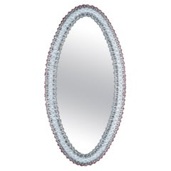 Roseto Oval Murano Glass Mirror