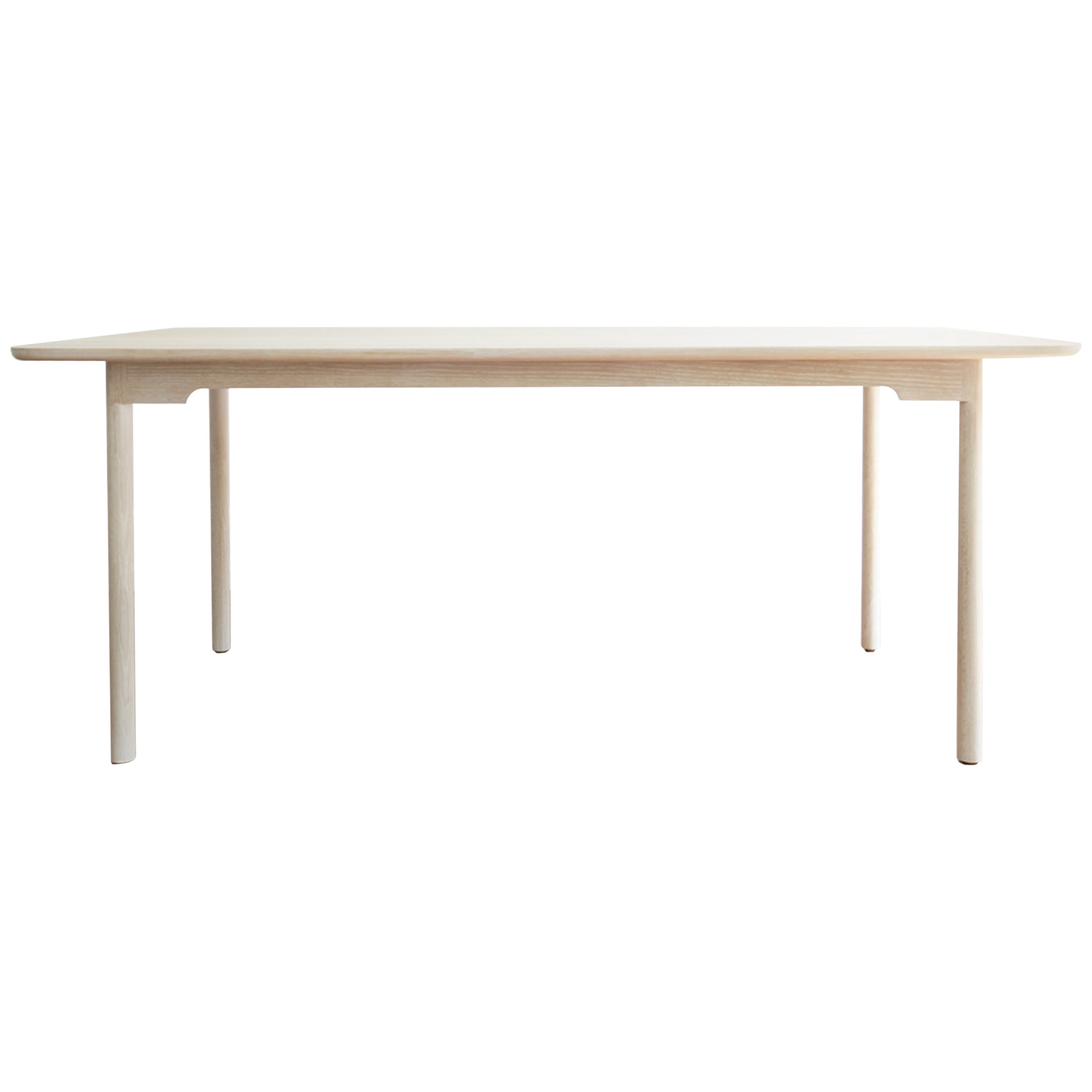 Modern Bleached White Oak Dining Table MONO by Hachi Collections For Sale  at 1stDibs