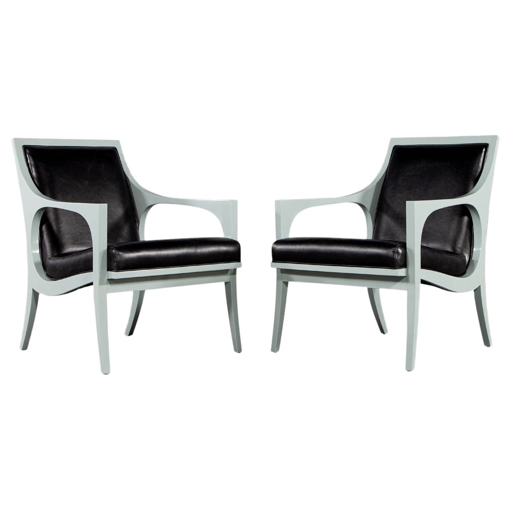 Paar Vintage Modern Styled Accent Lounge Chairs