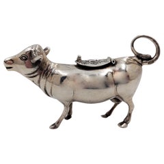 Antique Cow Creamer Sterling Silver Germany Early 20th Century