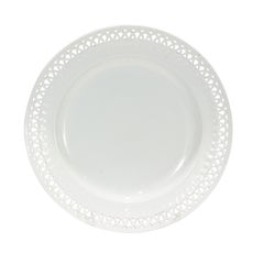 Antique Set of 12 KPM Royal Berlin Reticulated Blanc de Chine Porcelain Dinner Plates