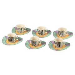 Set of 6 Pop-Art Style Rosenthal Flash Espresso Cups by Dorothy Hafner