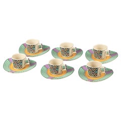 Vintage Set of 6 Pop-Art Style Rosenthal Flash Espresso Cups by Dorothy Hafner