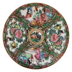 Antique Chinese "Famille Rose" Porcelain Saucer-Shaped Dish, Circa 1900-1910
