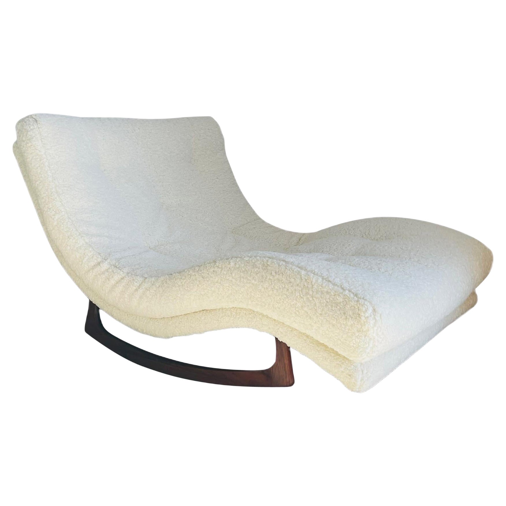 Adrian Pearsall Boucle Wave Rocking Lounge Chaise