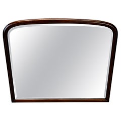 Art Deco Mahogany Beveled Wall Mirror