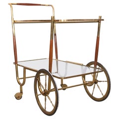 Vintage Serving Cart Attributed to Cesare Lacca, Italy, 1950s