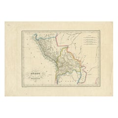 Antique Map of Peru and Bolivia by Thierry, 1836