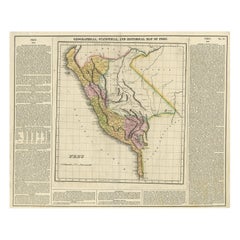 Carte ancienne du Pérou par Carey, 1822