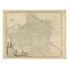 Antique Map of Poland and Lithuania, c.1744