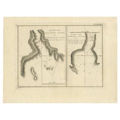 New Hebrides Original Map of Port Sandwich by Cook, 1803