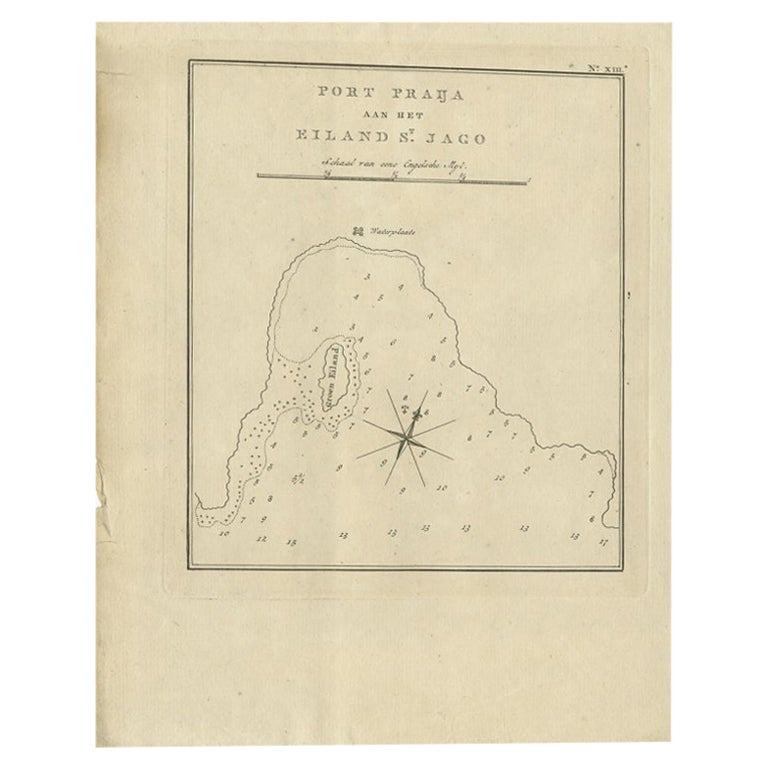 Antique Map of Porto Praya by Cook, 1803