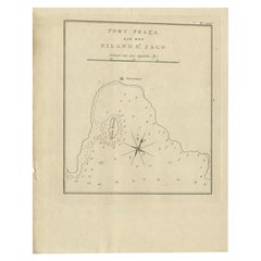 Antique Map of Porto Praya by Cook, 1803