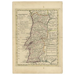 Antique Map of Portugal by Moll, 1727