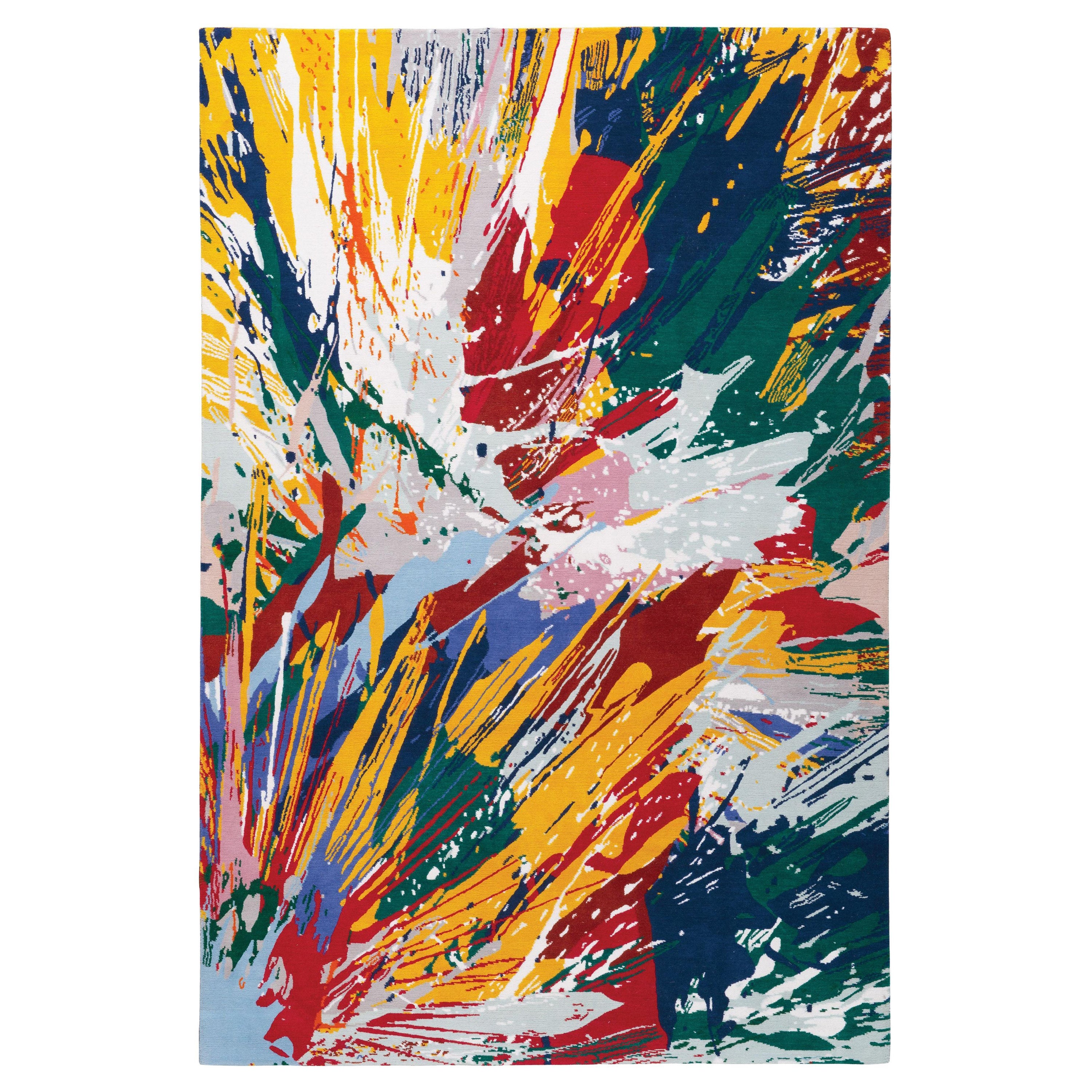 Splatter Bright 9'x6' Teppich aus Wolle von Mary Katrantzou im Angebot