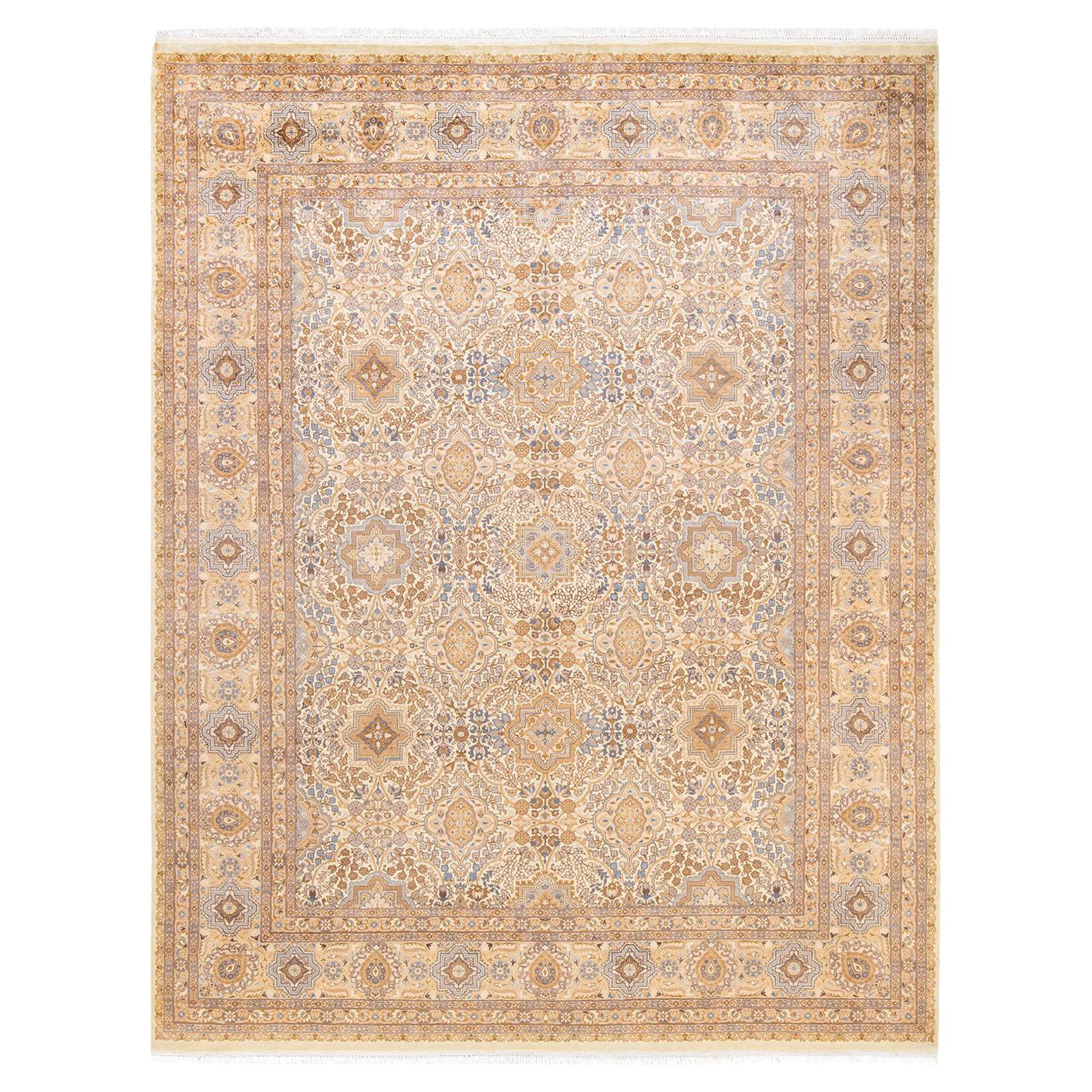 Alfombra tradicional única Hand Made Mogul marfil