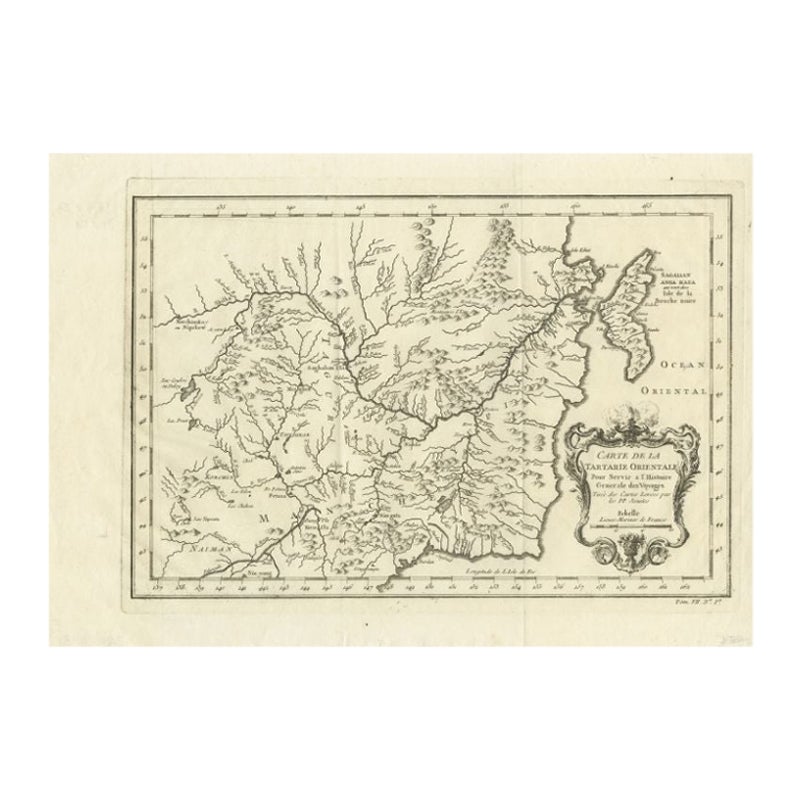 Antique Map of Northern China and Eastern Russia by Bellin, 1754