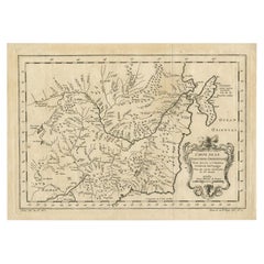 Antique Map of Northern China and Eastern Russia by Bellin, 1757