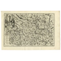 Antike Karte von Sachsen und Westphalia von Scherer, 1699