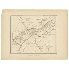 Antique Map of Schoterland by Kuyper, 1868