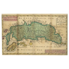 Antique Map of Seram Island by Keizer & De Lat, c.1747