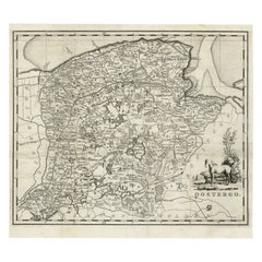 Antike Karte von Oostergo, Friesland von Tirion, 1785