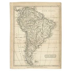 Carte ancienne d'Amérique du Sud par Cadell & Davies, 1803