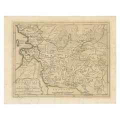 Carte ancienne d'Overijssel par Van Jagen, 1771