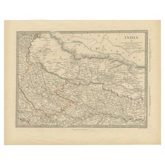 Antique Map of Northeastern India by Walker, 1853