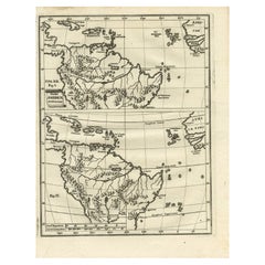Antike Karte Südamerikas von Scherer, um 1700