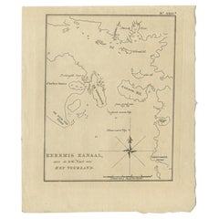 Antique Map of Part of the Strait of Magellan, South America, by Cook, 1803