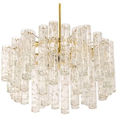 Stunning Murano Glass Tubes Chandelier by Doria, Germany, 1960s
