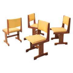 Modern Brazilian Hobjeto Chairs in Cherry, Set of 4