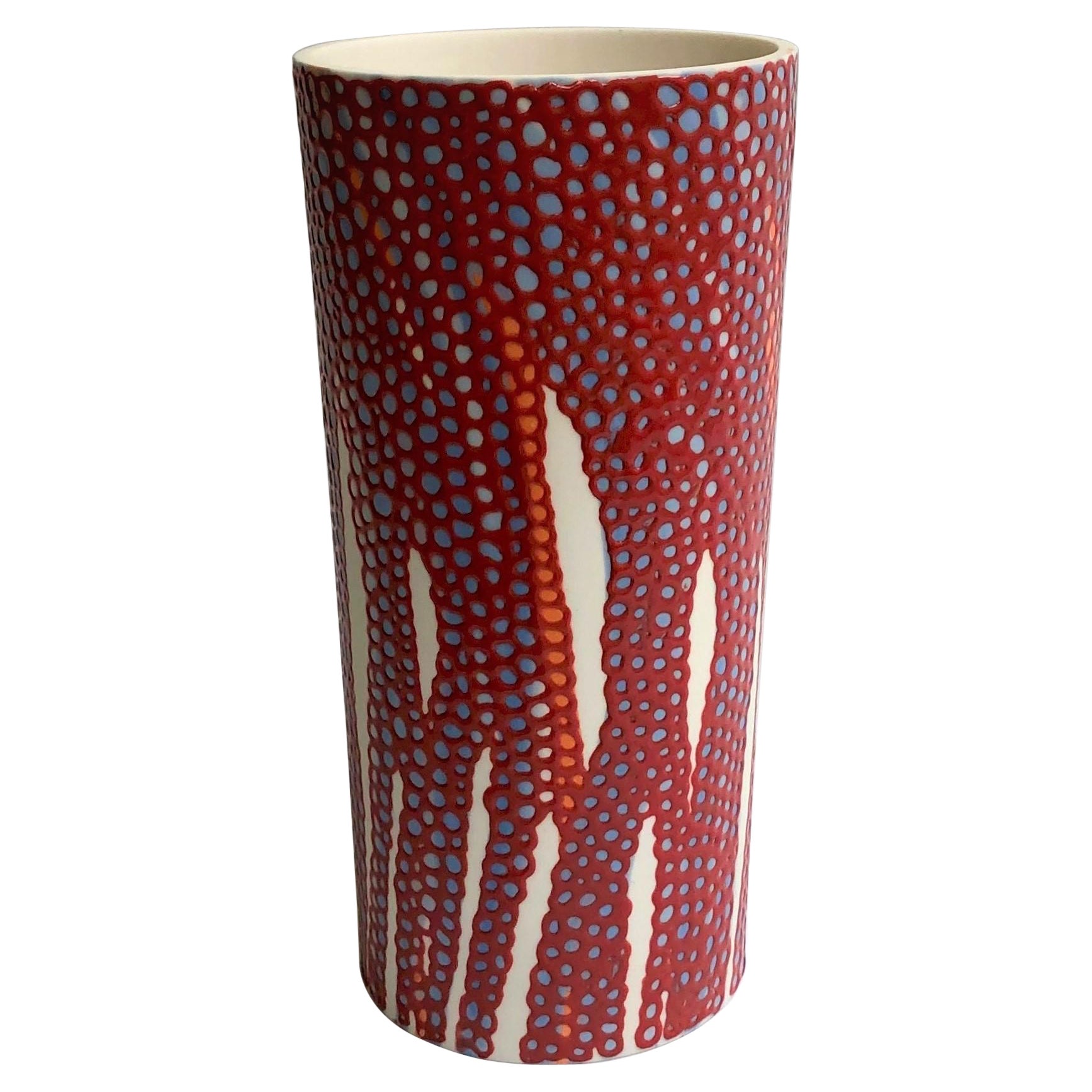 Porcelain Vase by Eugenio Michelini Unique Parianware Contemporary 21st Century