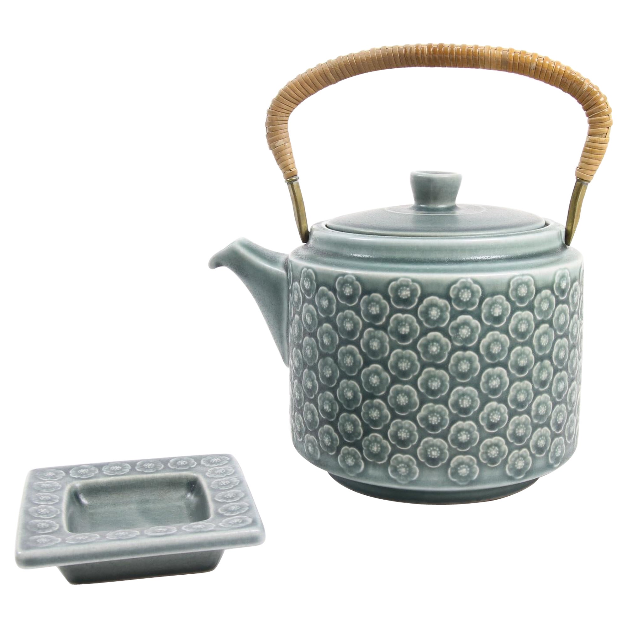 Vintage Danish Azur Stoneware Teapot by Jens H. Quistgaard for Kronjyden, 1960s