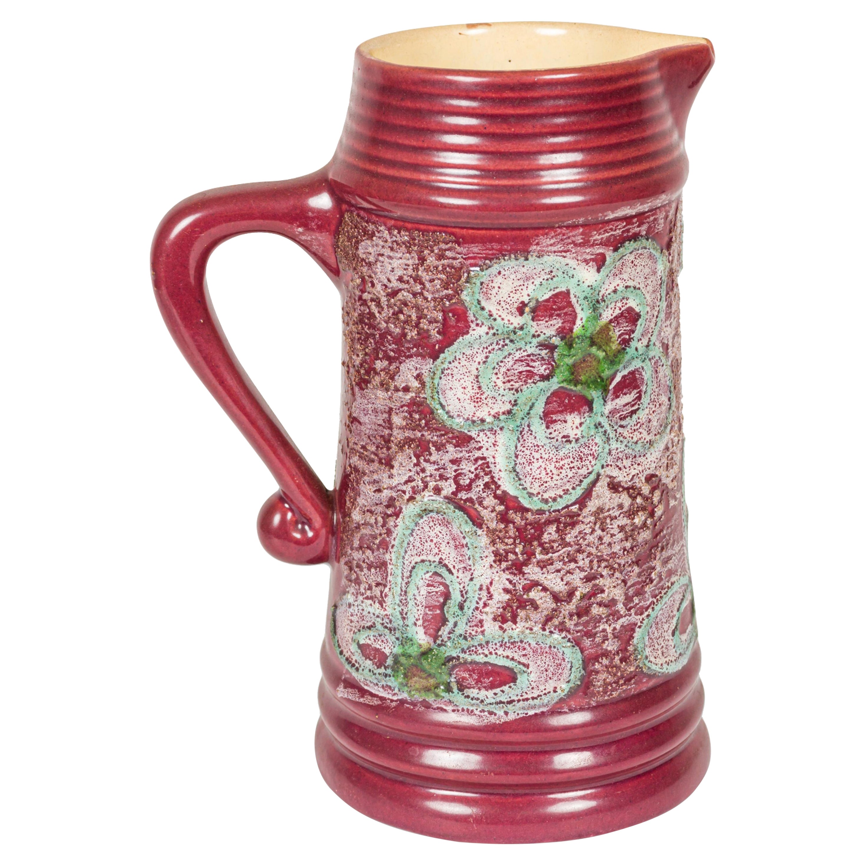 Vaso brocca Strehla Keramik della Germania dell'Est della metà del secolo scorso in vendita