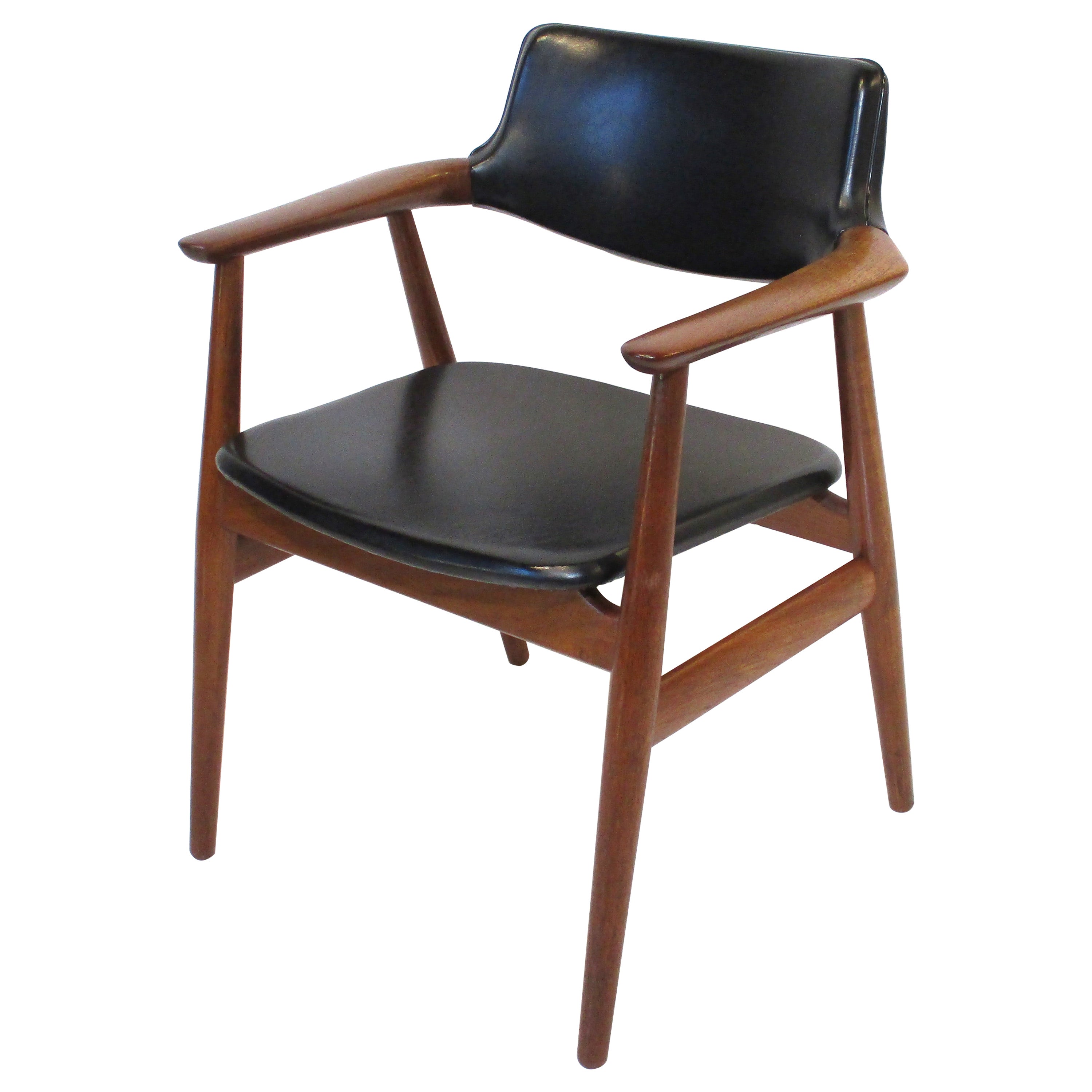 Erik Kirkegarrd Teak Desk Chair for Stolefabrik / Povl Dinesen, Denmark For Sale