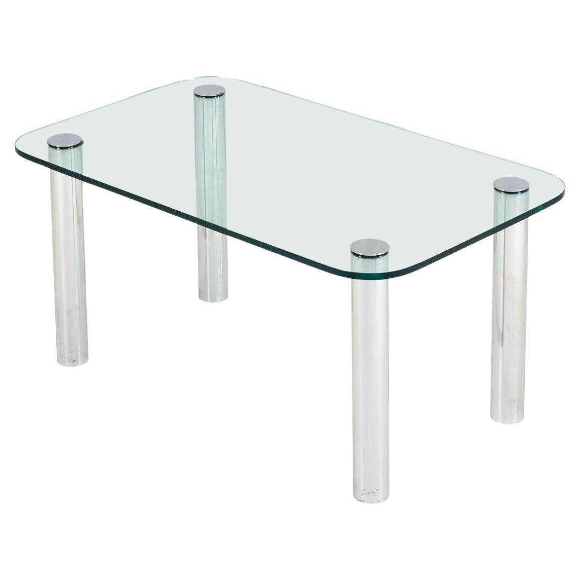 Pace Collection Chrome And Glass Dining Table, 1970 For Sale