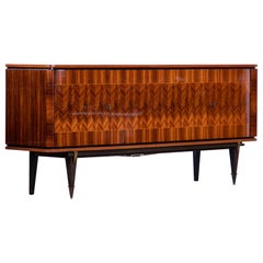 French Large Art Deco Sideboard Macassar, 1940s