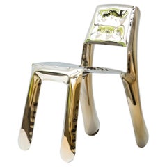 Flamed Gold Chippensteel 0.5 Sculptural Chair by Zieta
