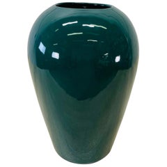 Vintage 1970s Haeger Green Ceramic Vase