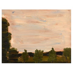 Nils-Göran Brunner, Swedish Painter, Oil / Board, Modernist Landscape