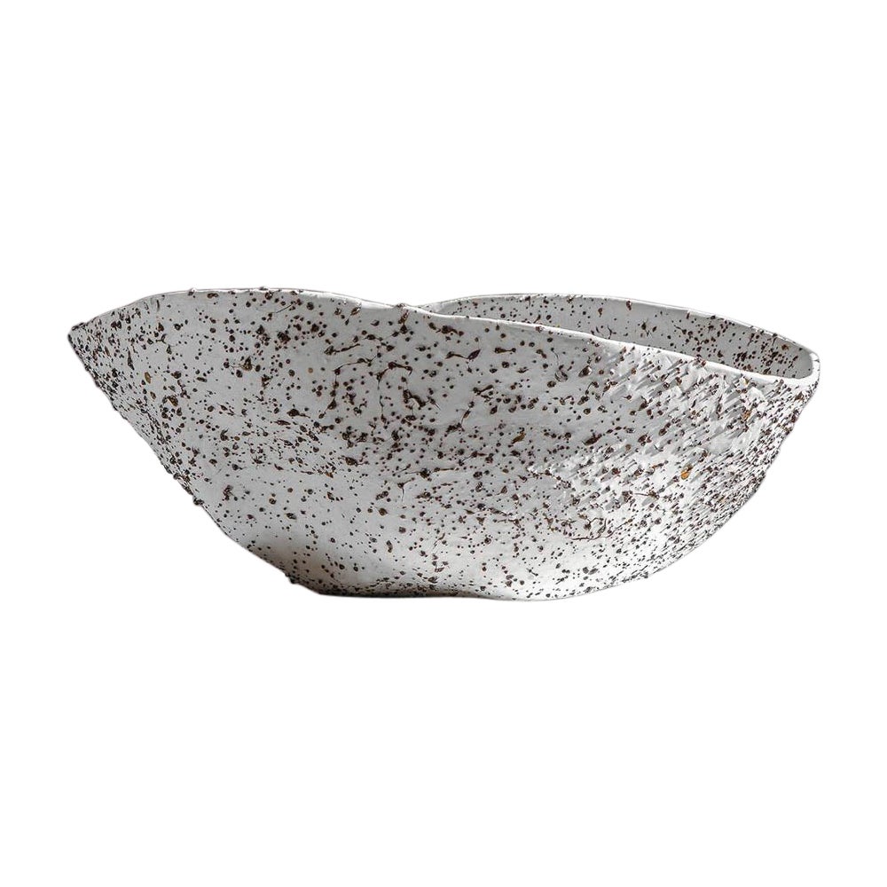 Stracciatella by Tellurico Design Studio, Unique Volcanic Ash & Porcelain Vessel