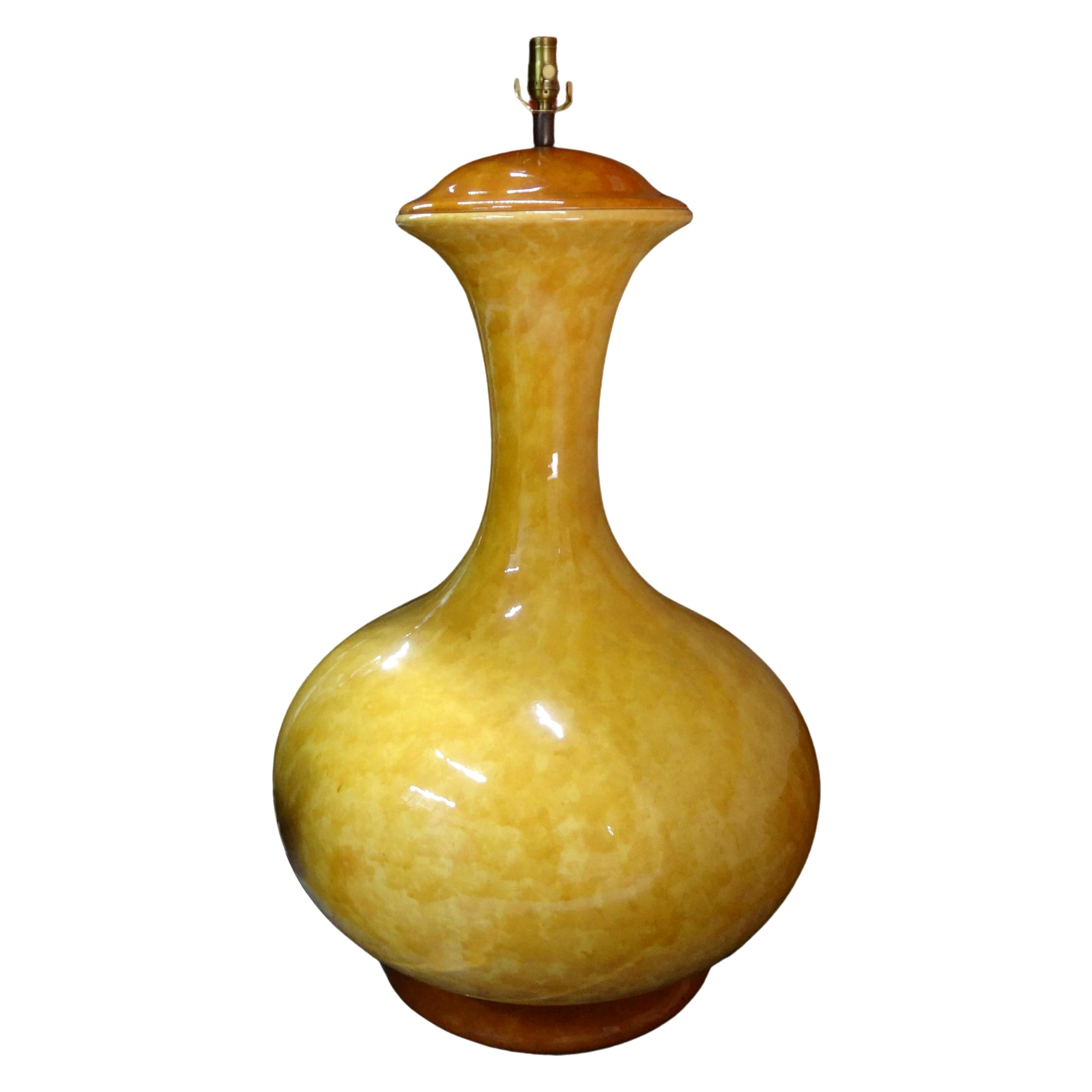 Italian Mid Century Lava Glaze Lamp For Sale at 1stDibs