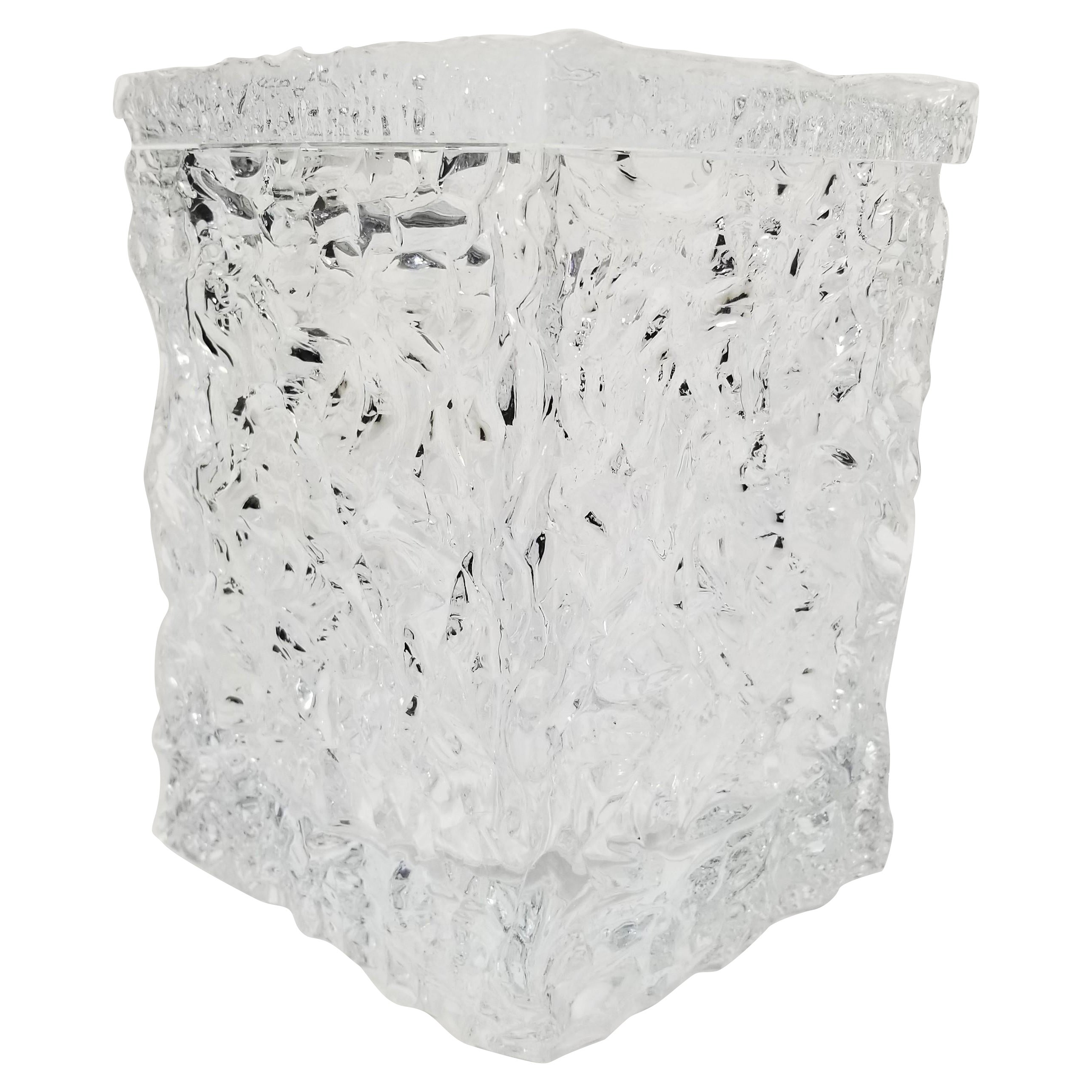 Lucite Ice Bucket Midcentury Brutalist Design  For Sale