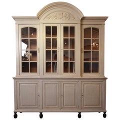 Late 19th Century French Painted Vitrine Cabinet