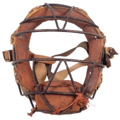 Early 20th C. Steel and Leather Catcher's Mask c.1930