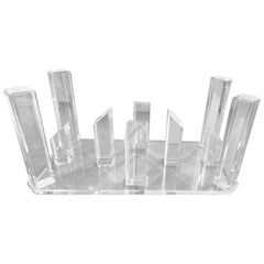 Vintage Prism Spheres Lucite Coffee Cocktail Table Base