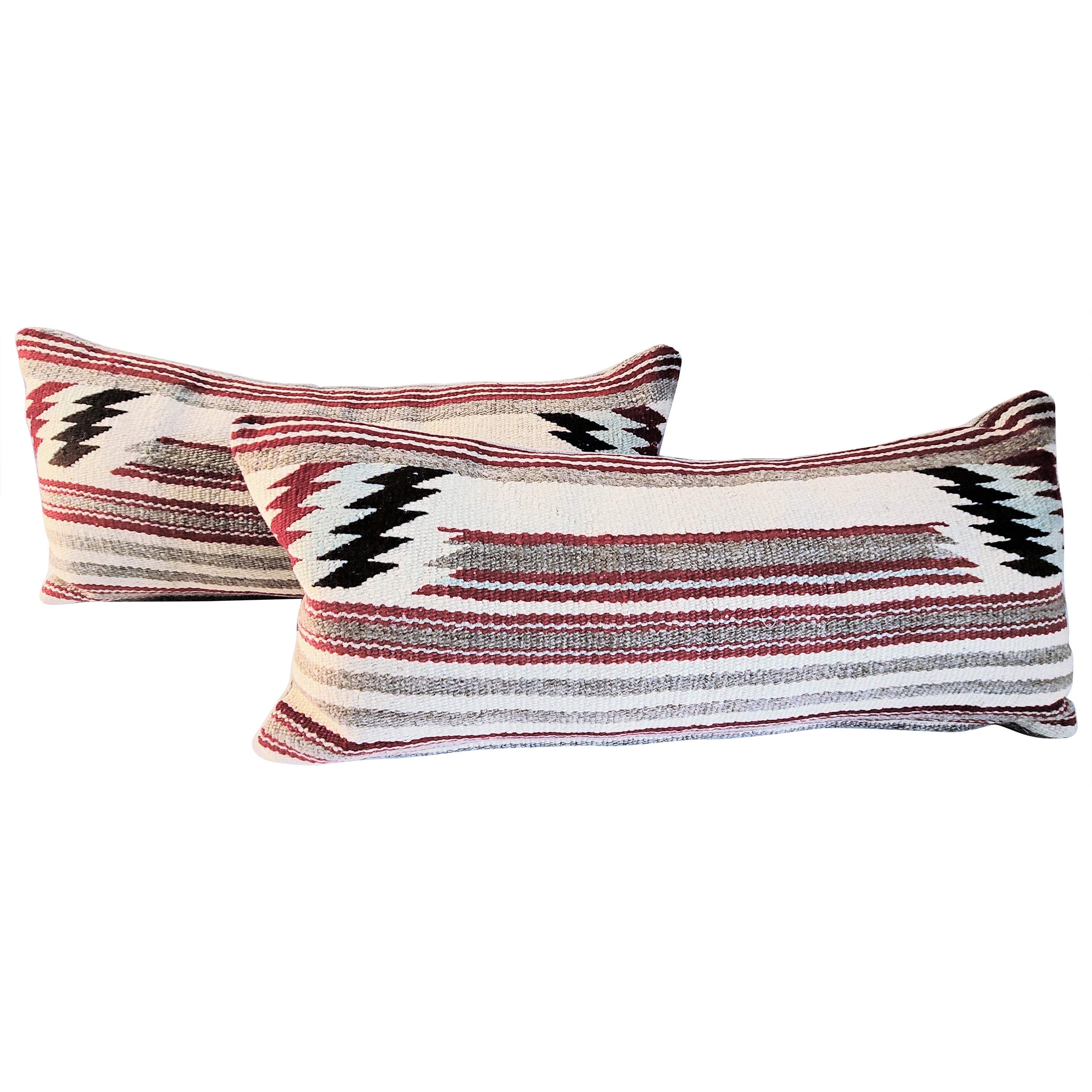 Navajo Indian Weaving Saddle Blanket Pillows For Sale at 1stDibs