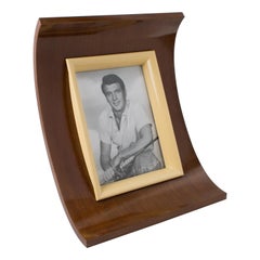 1940s French Art Deco Wood and Lacquer Picture Frame
